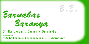 barnabas baranya business card